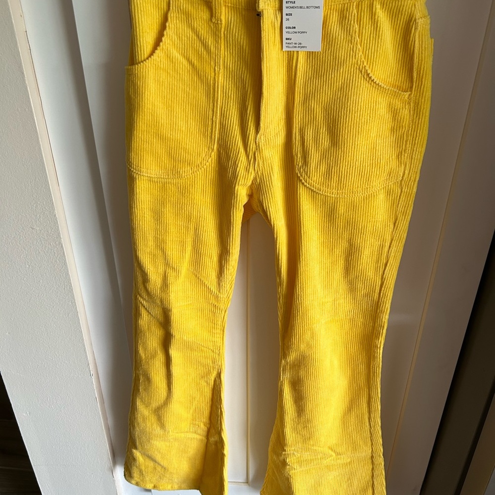 Hammies yellow bell bottom corduroy pants